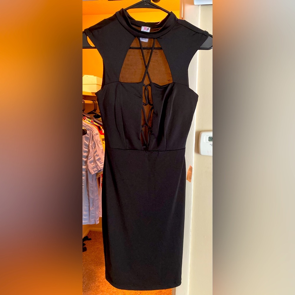 Black mini dress